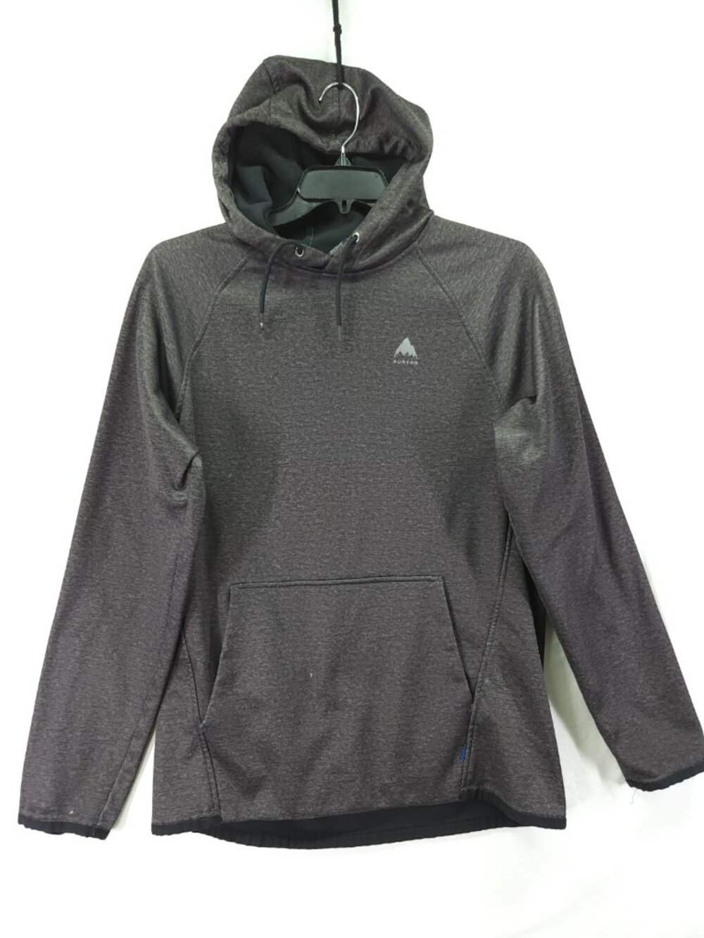 Burton Mens Size Large Charcoal Grey Oak Performance Fleece Pullover Hoodie